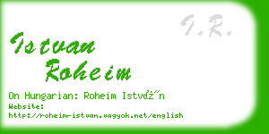 istvan roheim business card